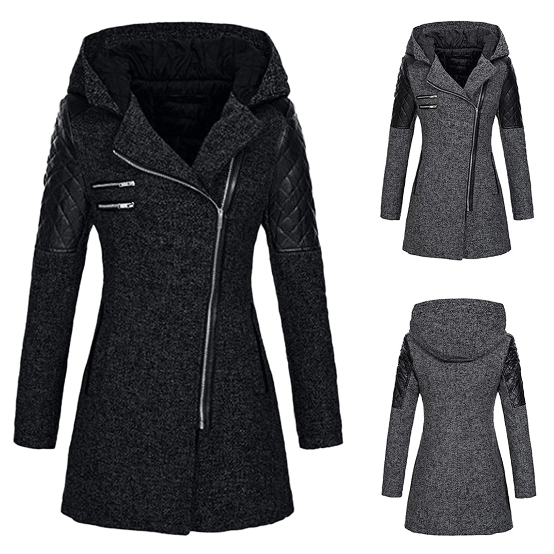 Lena - Elegante lange Winterjacke mit Kapuze für Damen