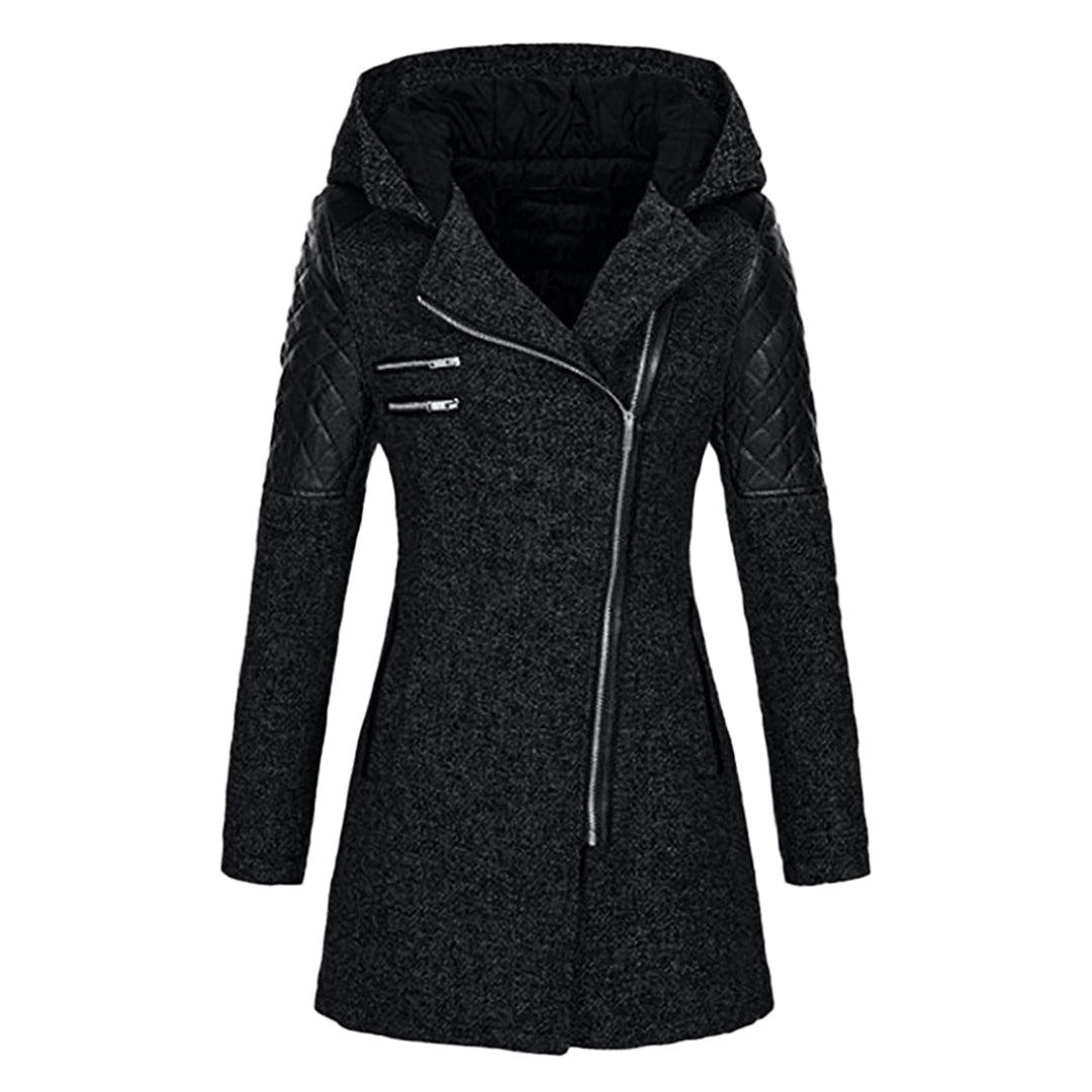 Lena - Elegante lange Winterjacke mit Kapuze für Damen