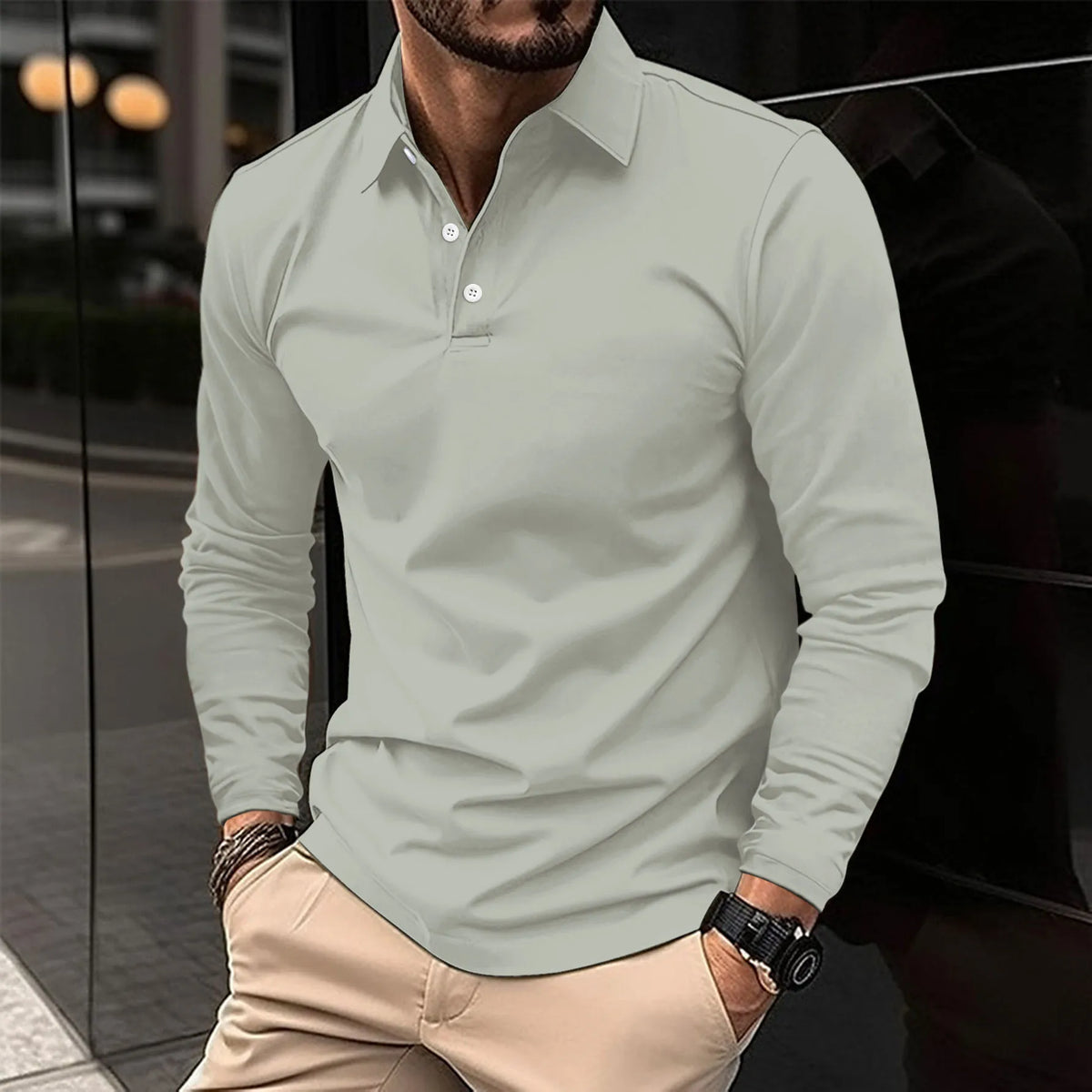 Jean™ Langarm-Polo im eleganten Stil