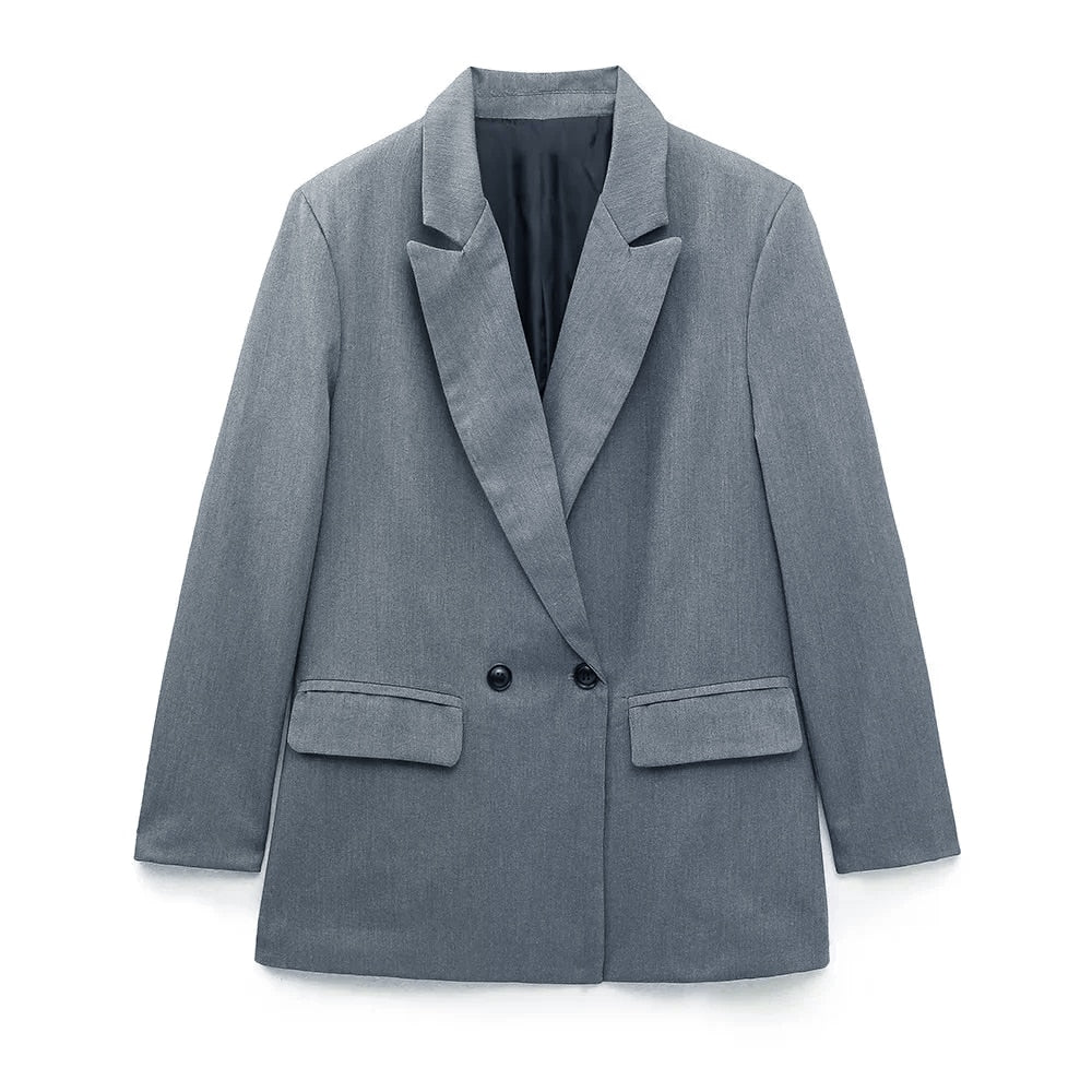 PowerChic - Eleganter Damen-Doppelreiher-Blazer im stilvollen Design