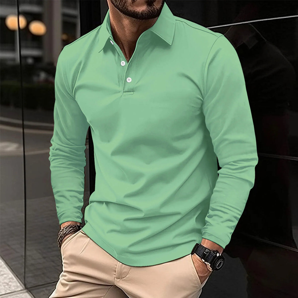 Jean™ Langarm-Polo im eleganten Stil