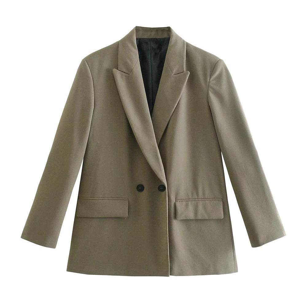 PowerChic - Eleganter Damen-Doppelreiher-Blazer im stilvollen Design