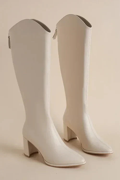Bianca - Stilvolle spitze kniehohe Stiefel