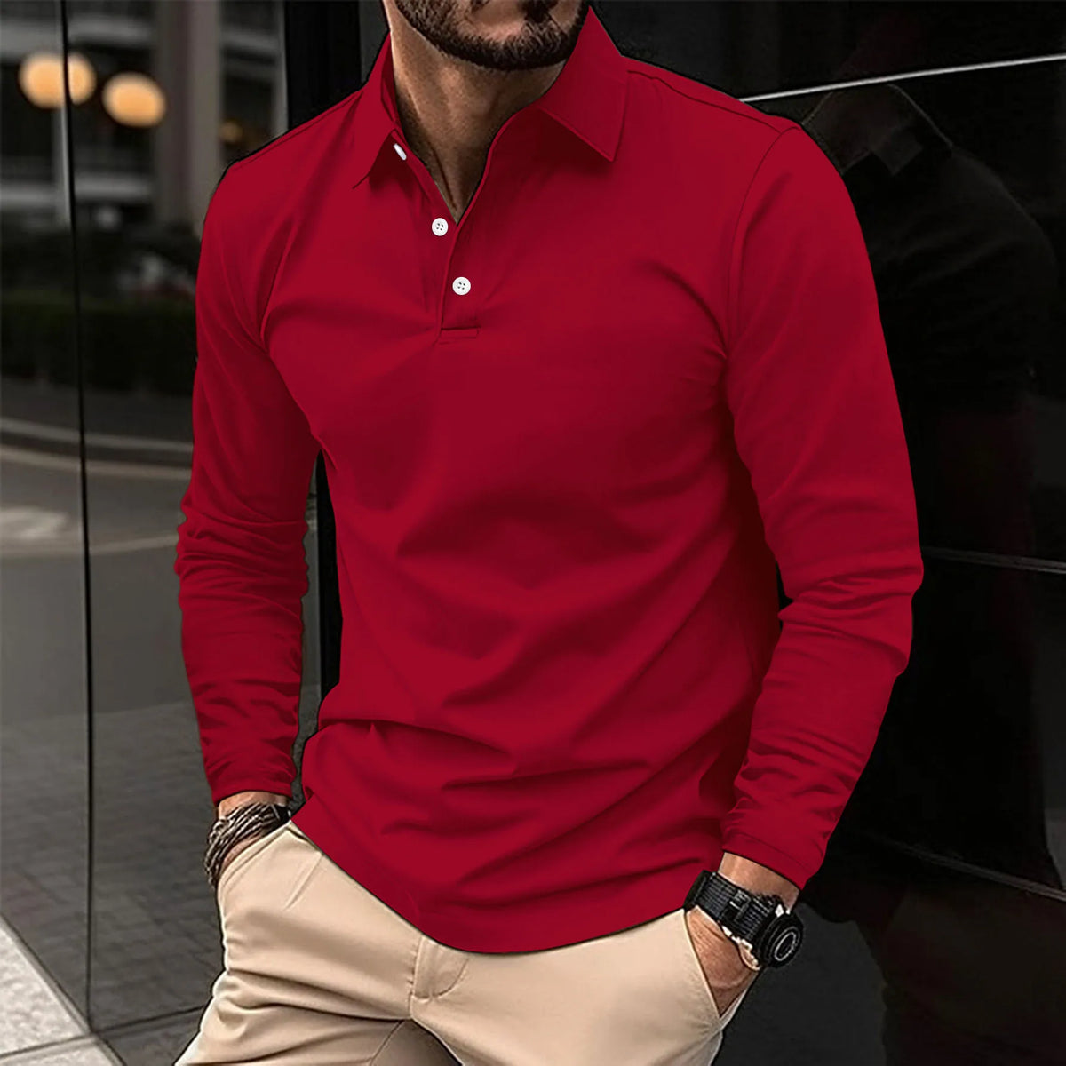 Jean™ Langarm-Polo im eleganten Stil