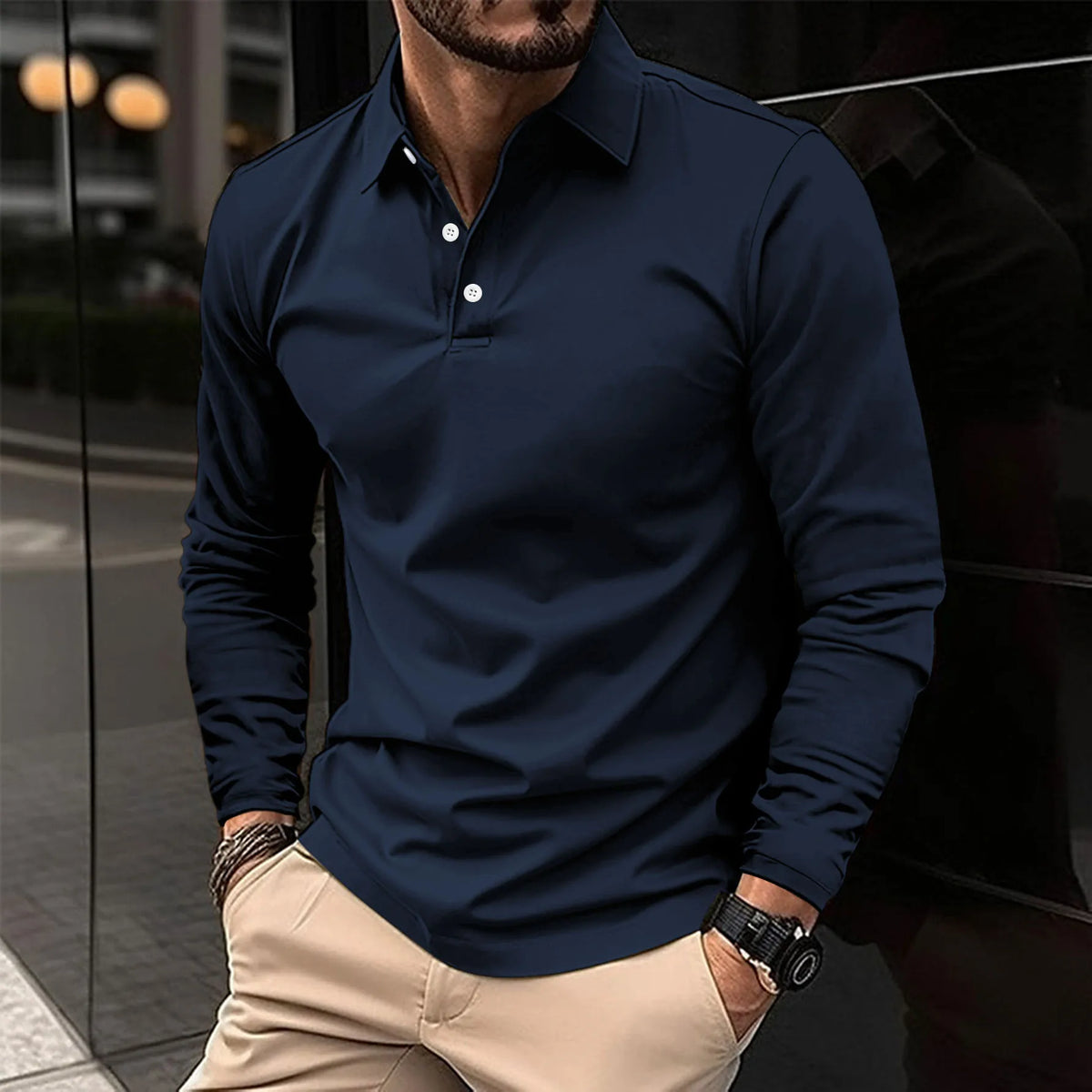 Jean™ Langarm-Polo im eleganten Stil