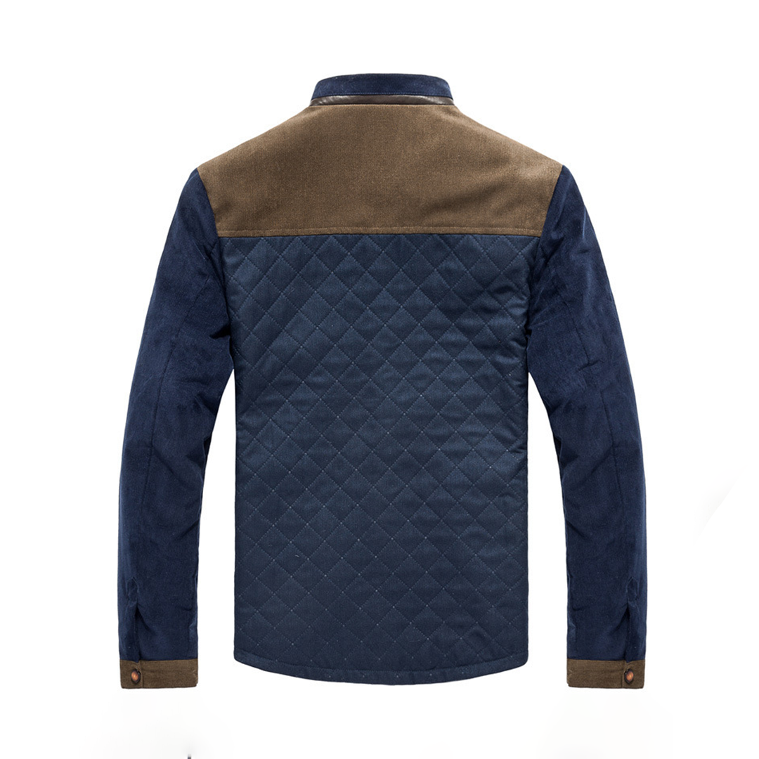 Kurtka męska przejściowa pikowana na wiosnę lekka cotton stylowa casualowa dopasowana