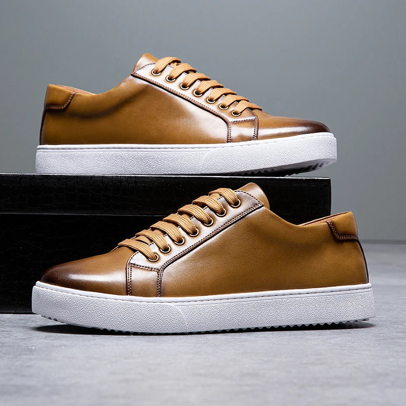 David™ - Herren Turnschuhe aus Leder