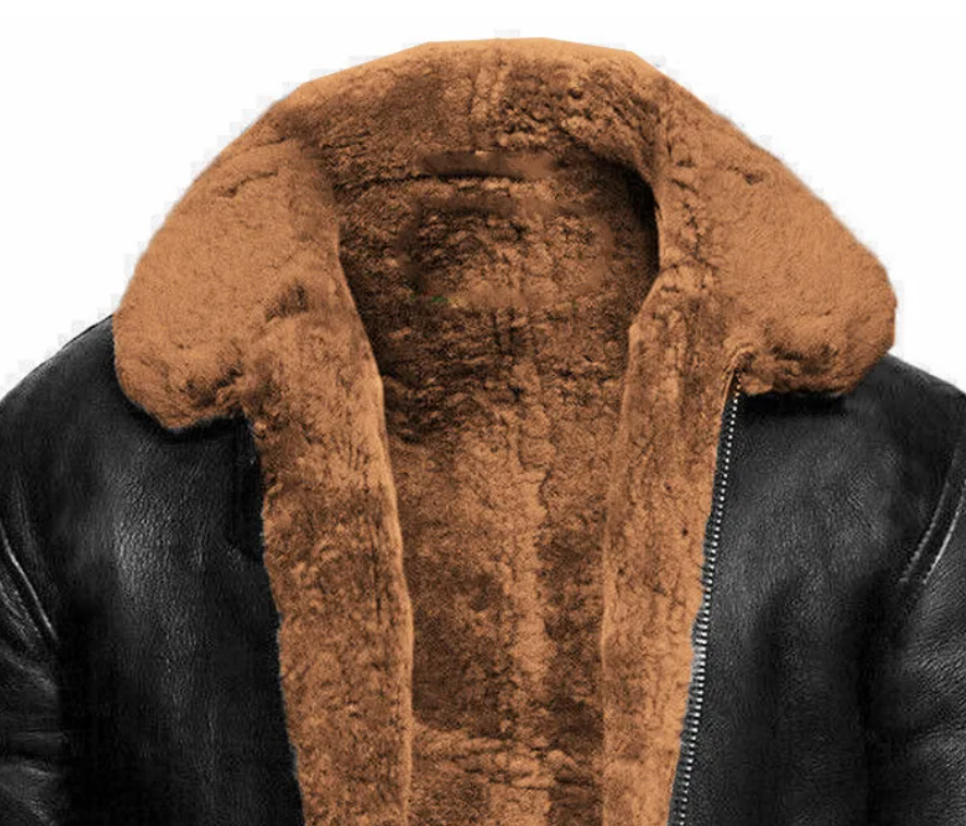 René - Moderne Leder- und Wolljacke