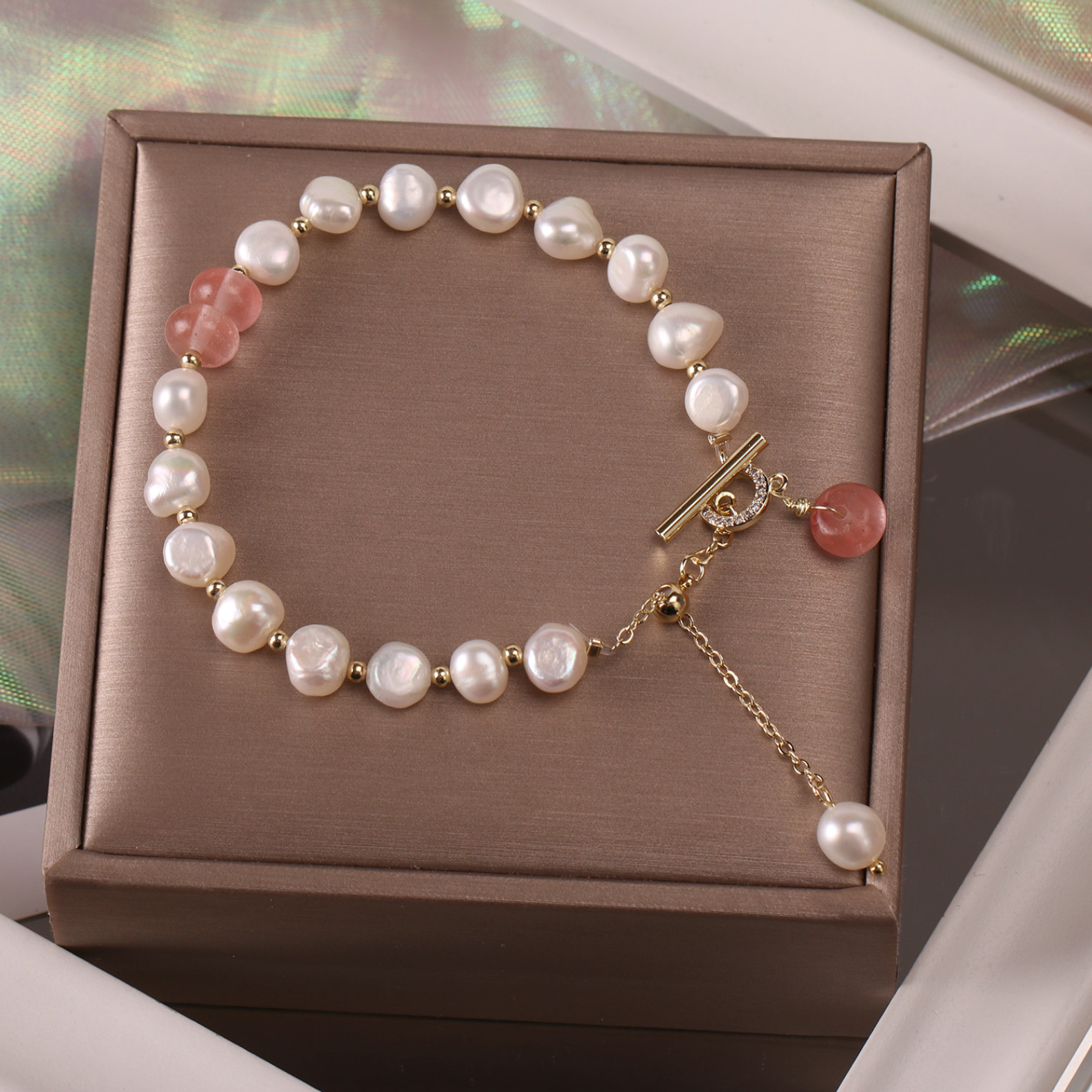 Bailey - Elegantes Süßwasserperlenarmband für Frauen