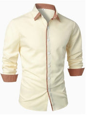Camisa de hombre de manga larga transpirable y casual