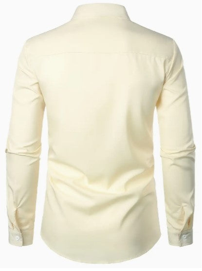 Camisa de hombre de manga larga transpirable y casual