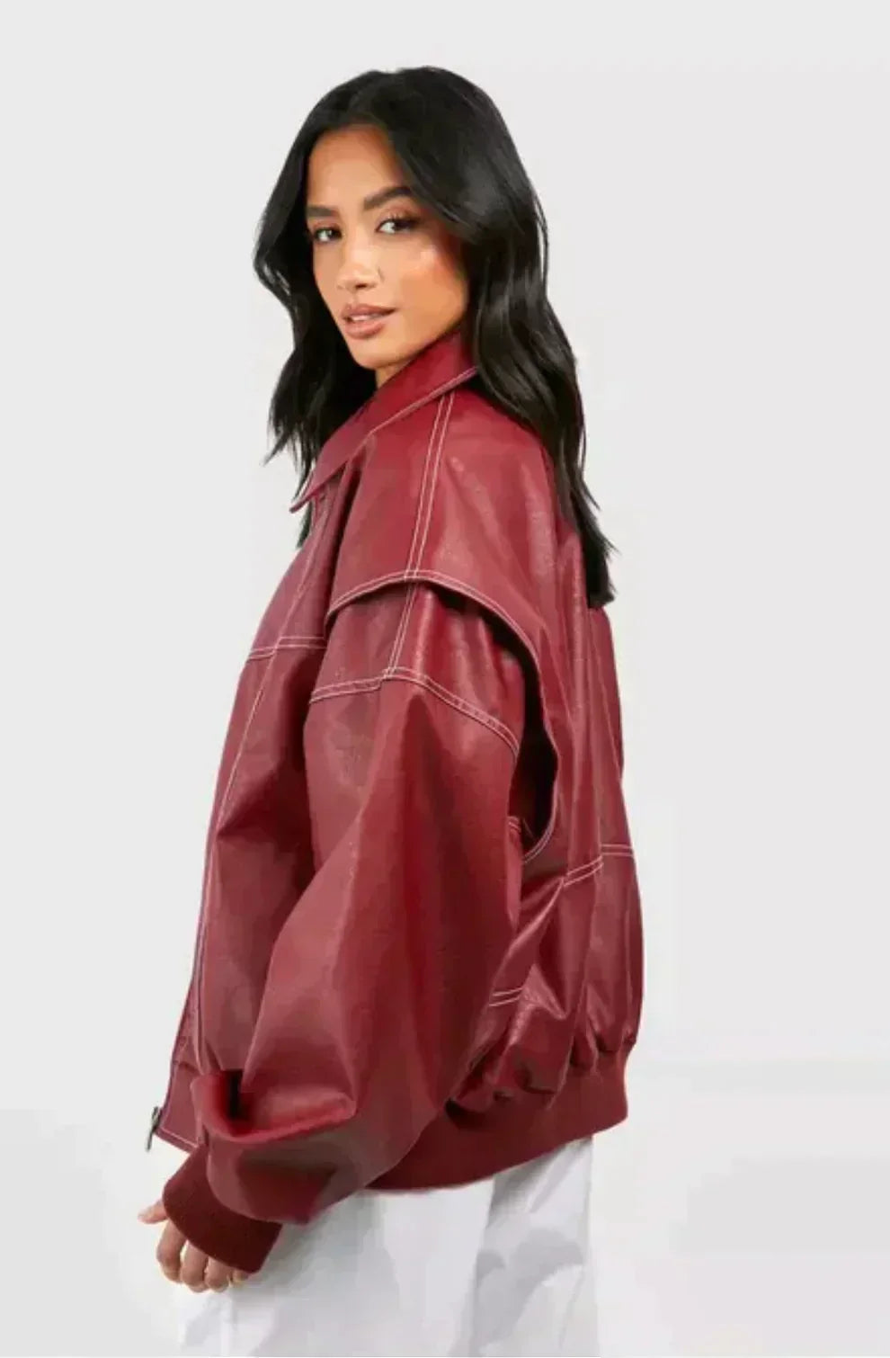 Pauline - Übergrößen-Lederjacke