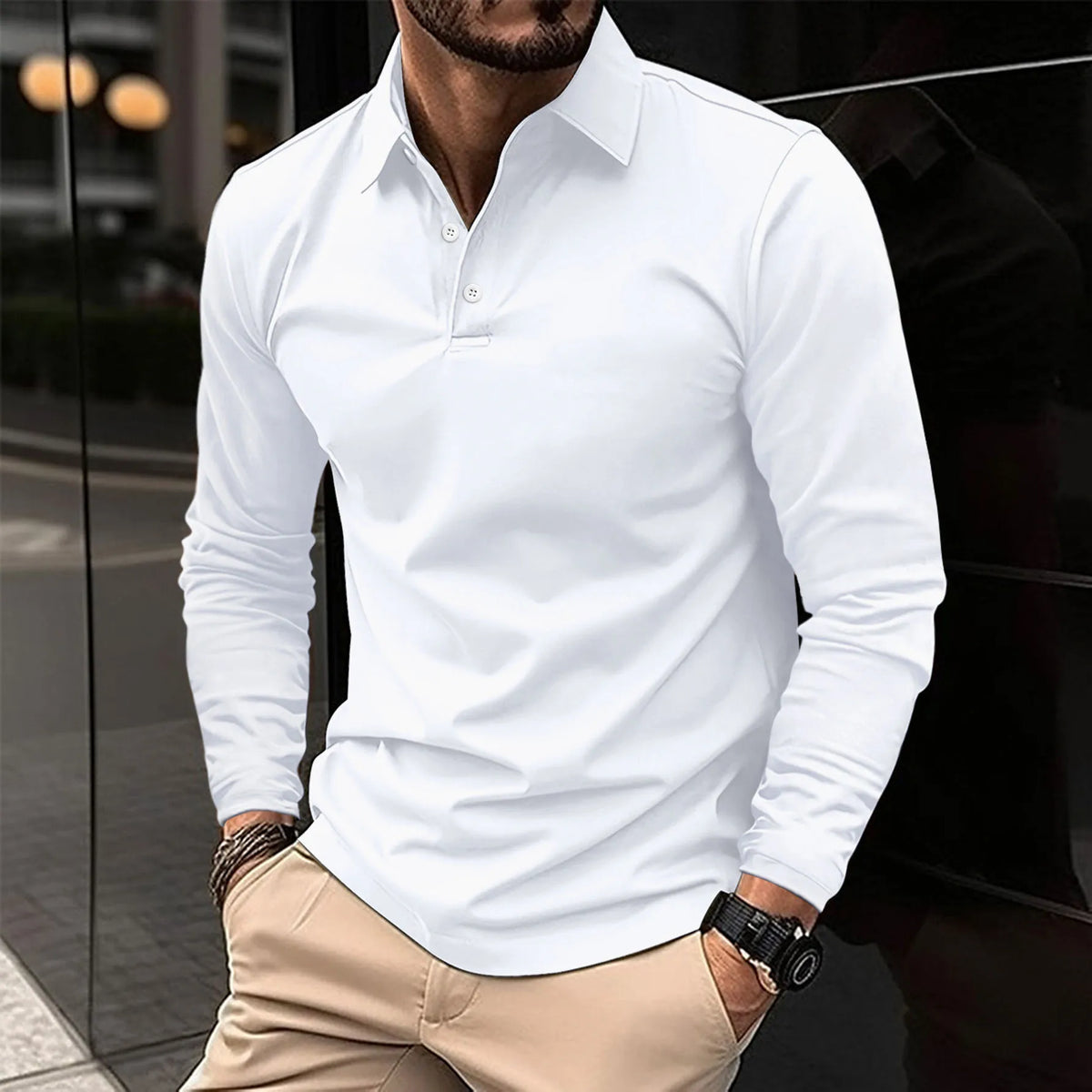 Jean™ Langarm-Polo im eleganten Stil