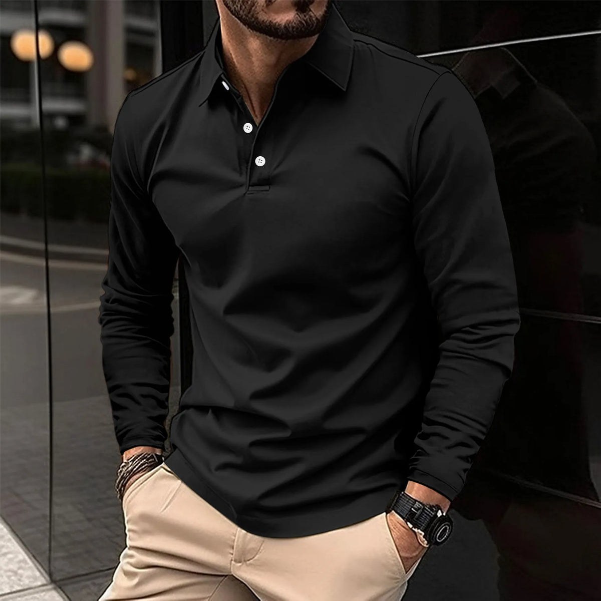 Jean™ Langarm-Polo im eleganten Stil