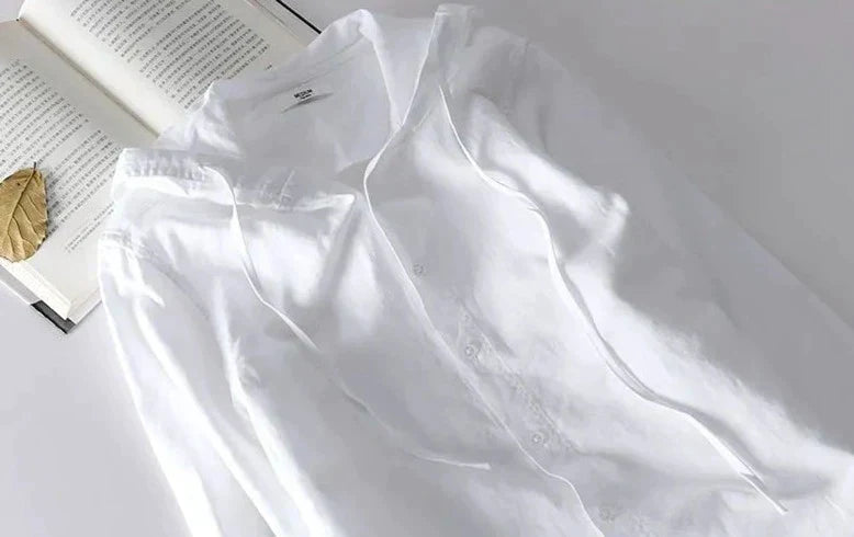 Hooded Linen Shirt - Lightweight and Soft Outer Layer Perfect for Petite Frames