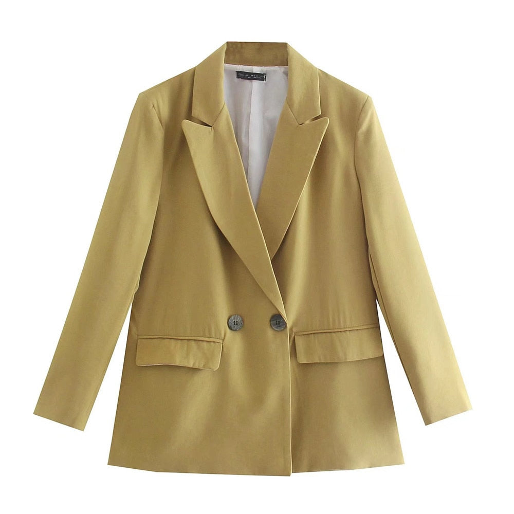 PowerChic - Eleganter Damen-Doppelreiher-Blazer im stilvollen Design