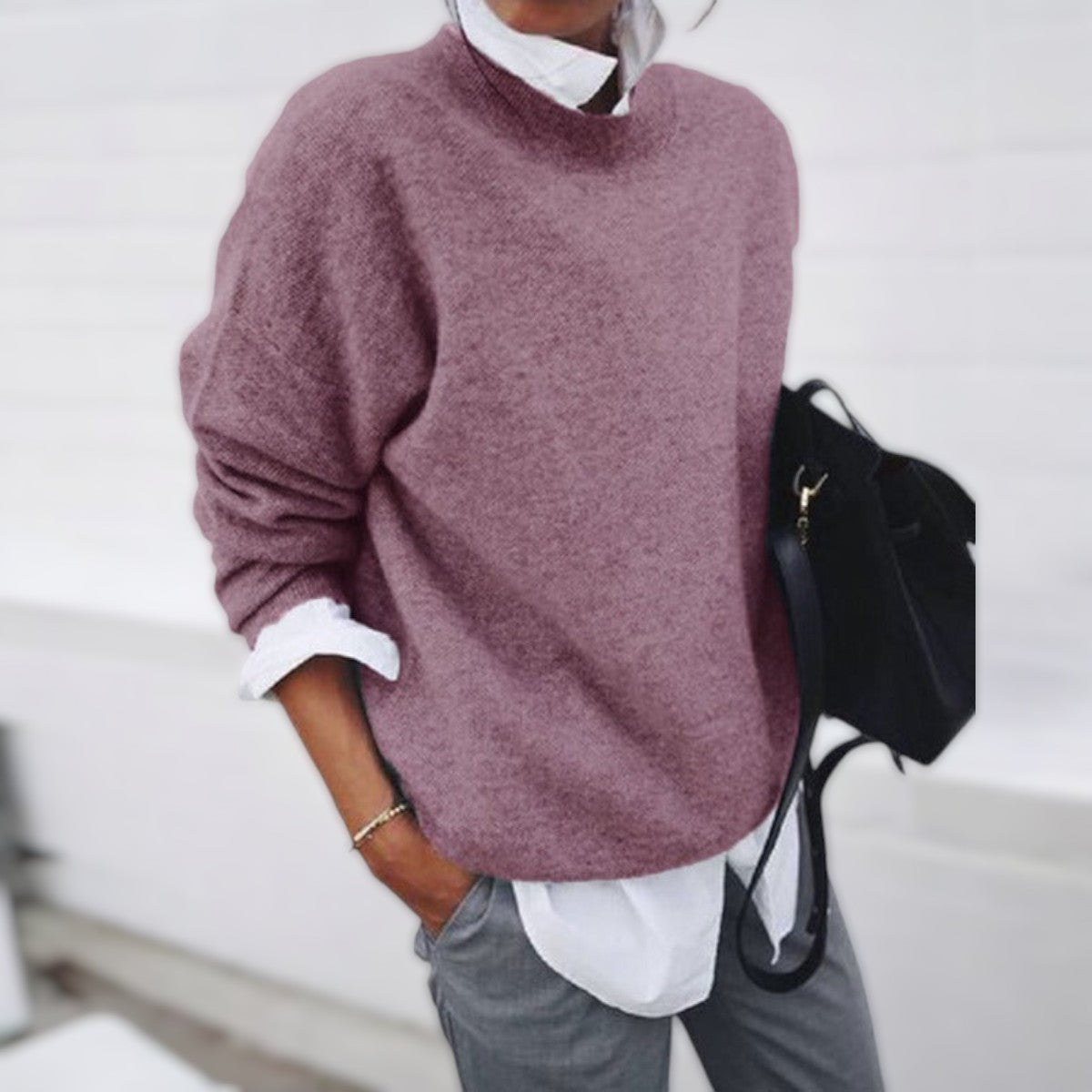 Oversized Damen-Kaschmirpullover aus Wolle für den Herbst und kühlere Tage – lässig und bequem