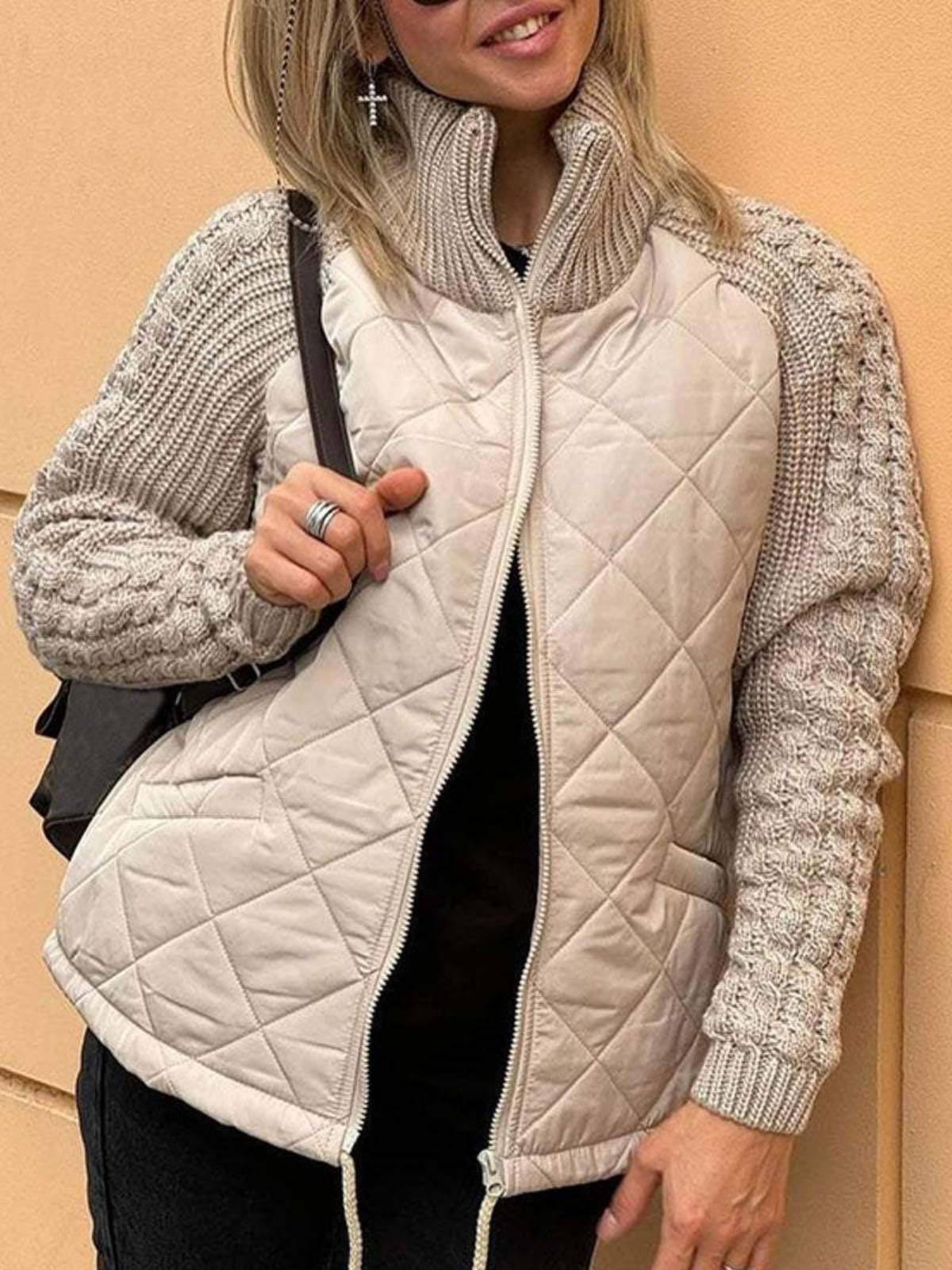 Eleganter Damen Baumwoll-Kardigan für den Frühling – Lässiger Übergangs-Pullover mit Reißverschluss
