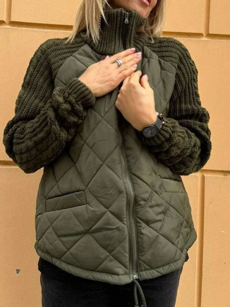 Eleganter Damen Baumwoll-Kardigan für den Frühling – Lässiger Übergangs-Pullover mit Reißverschluss