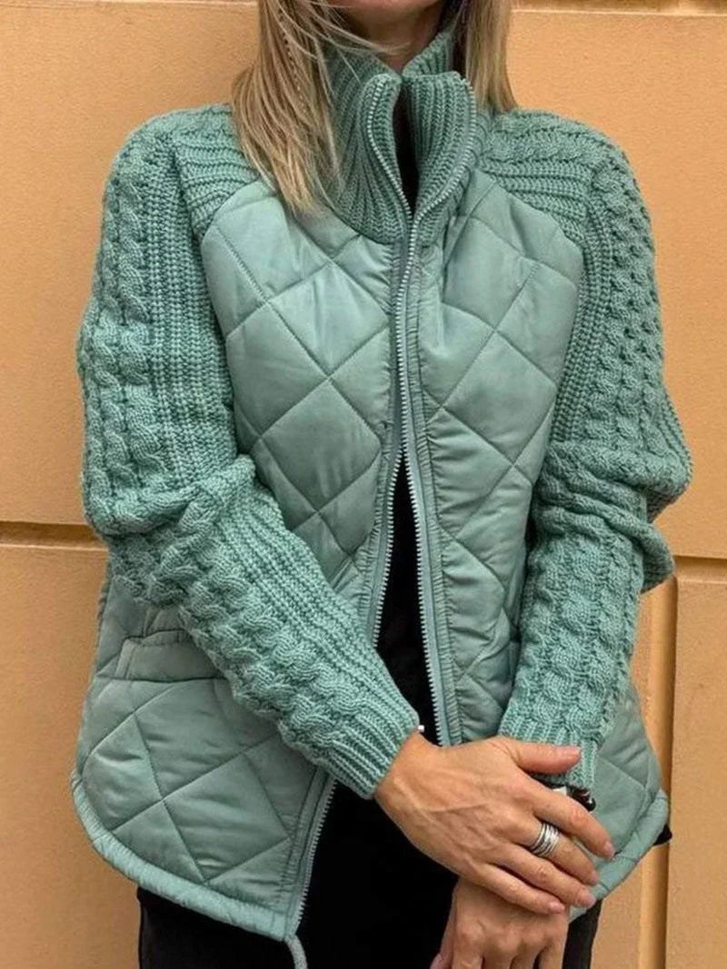 Eleganter Damen Baumwoll-Kardigan für den Frühling – Lässiger Übergangs-Pullover mit Reißverschluss