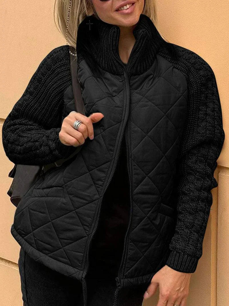 Eleganter Damen Baumwoll-Kardigan für den Frühling – Lässiger Übergangs-Pullover mit Reißverschluss