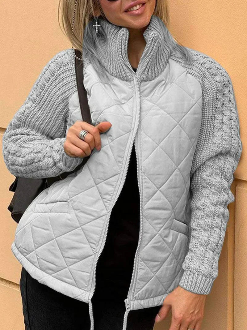 Eleganter Damen Baumwoll-Kardigan für den Frühling – Lässiger Übergangs-Pullover mit Reißverschluss