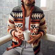 Elegante Jacquard-Strickjacke für Herren - Virgil