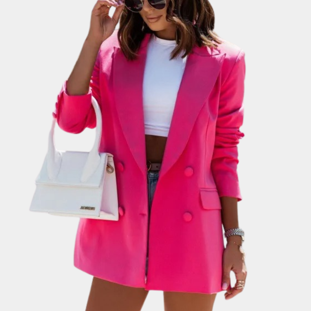Eleganter, oversized Damenblazer aus Baumwolle für Frühling und Sommer – ideal für Freizeit und Business