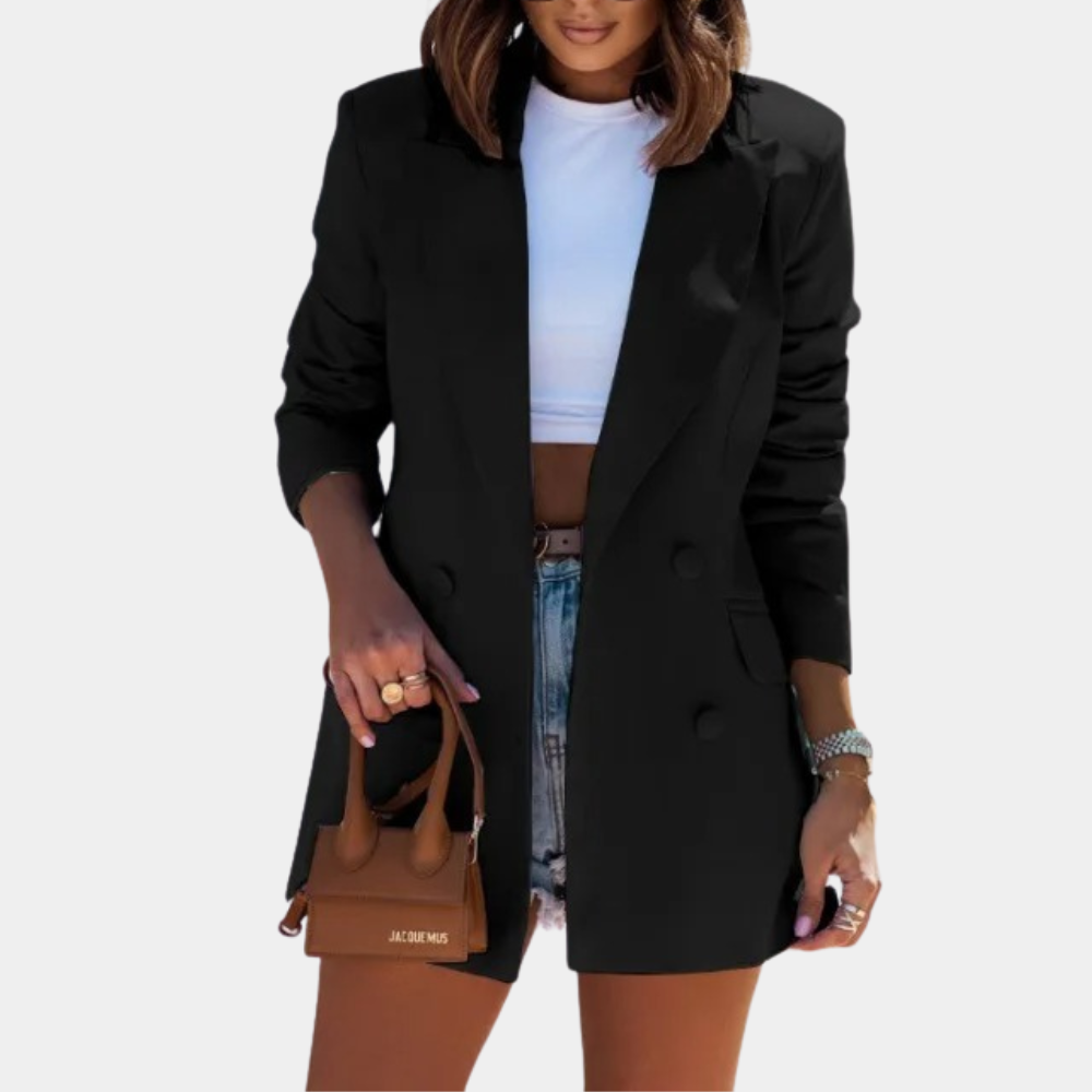 Eleganter, oversized Damenblazer aus Baumwolle für Frühling und Sommer – ideal für Freizeit und Business