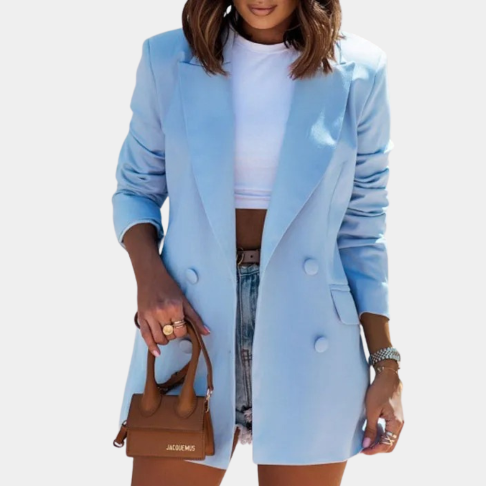 Eleganter, oversized Damenblazer aus Baumwolle für Frühling und Sommer – ideal für Freizeit und Business