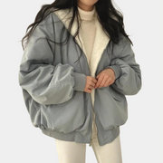 Fleecegefütterte Damen Winterjacke mit Kapuze – Warm und Lässig für die kalte Jahreszeit