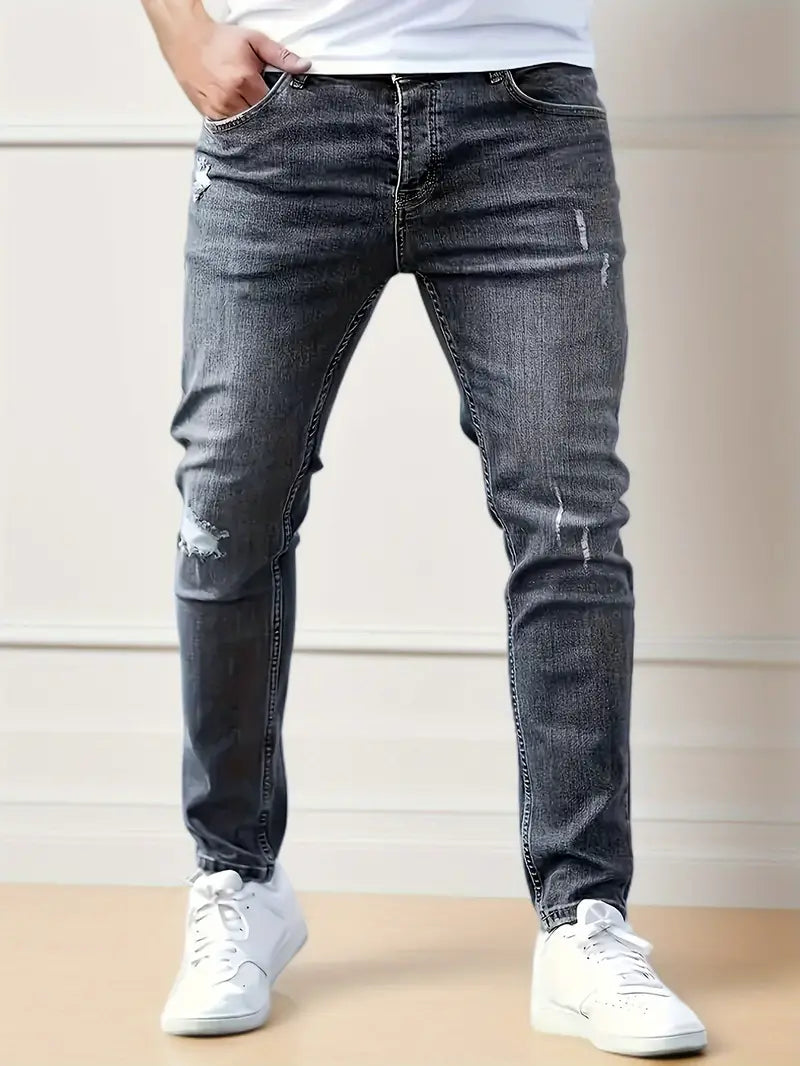 Stylische Slim Fit Herrenjeans mit Stretch für optimalen Komfort