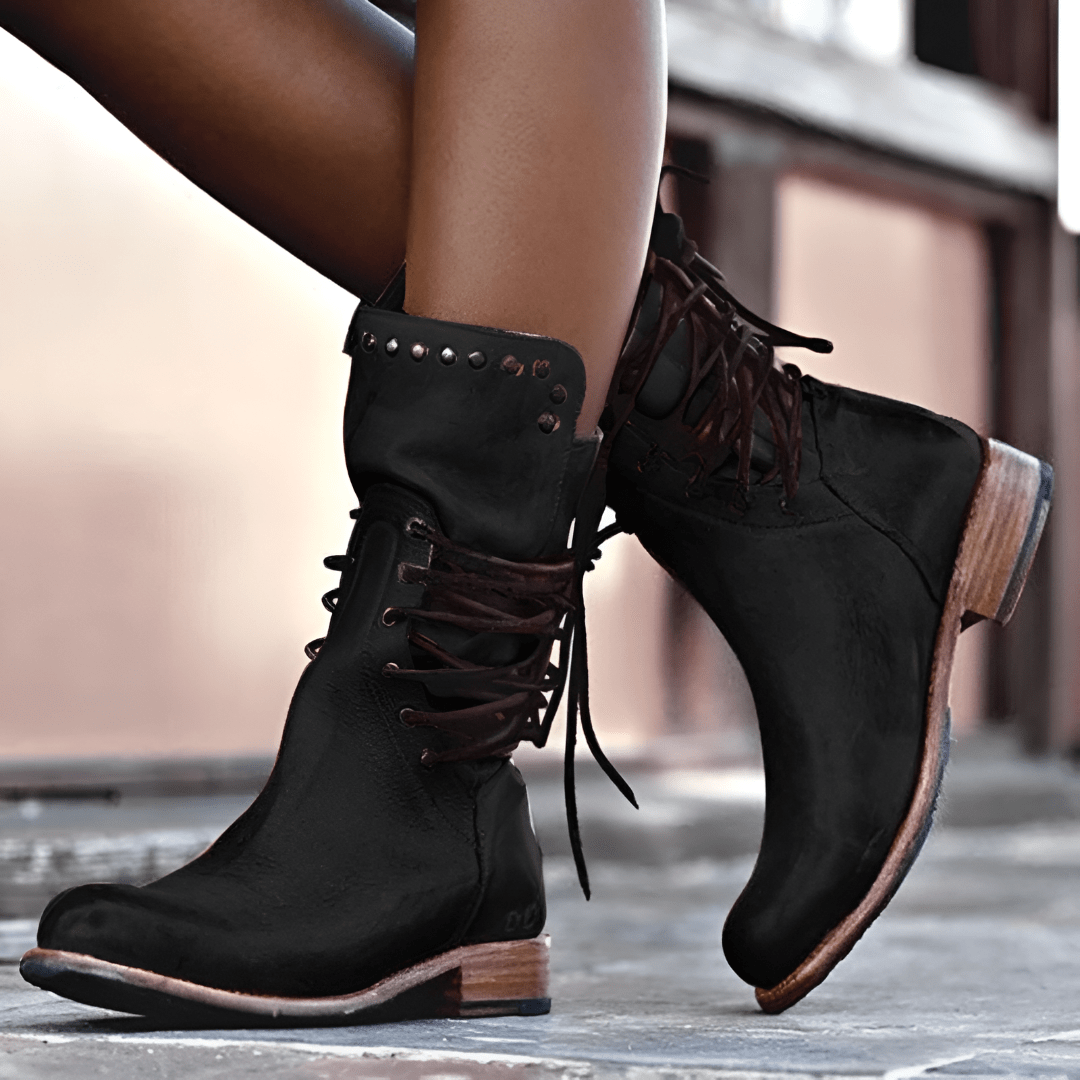 Audrey - Lederstiefel mit Schnürung für Damen