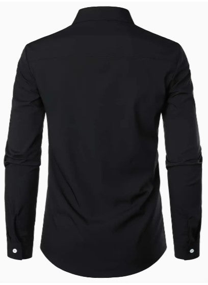 Camisa de hombre de manga larga transpirable y casual