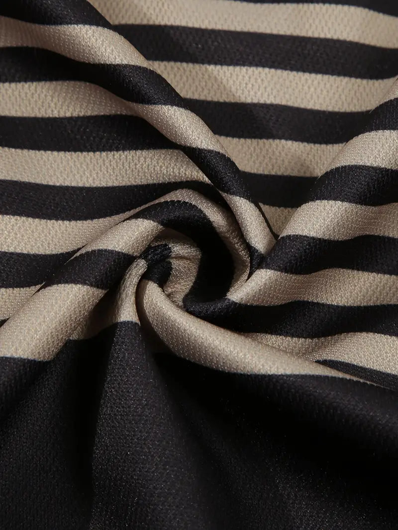 Men's Slim Fit Striped Polo Shirt - Short Sleeve, Casual & Stylish