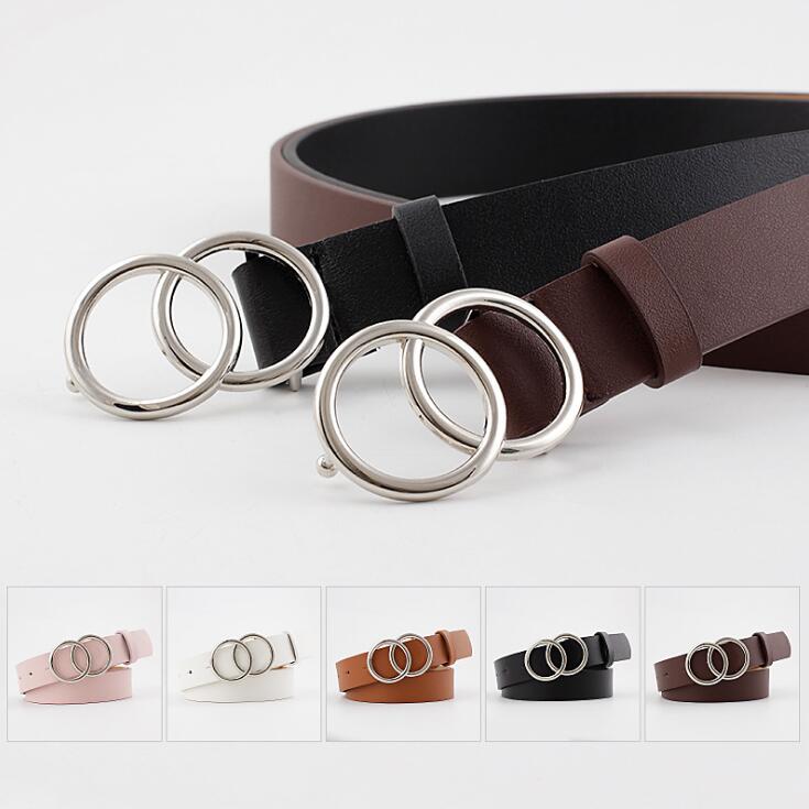 Schicker Aria Damen Ledergürtel mit modischer O-Ring-Schnalle