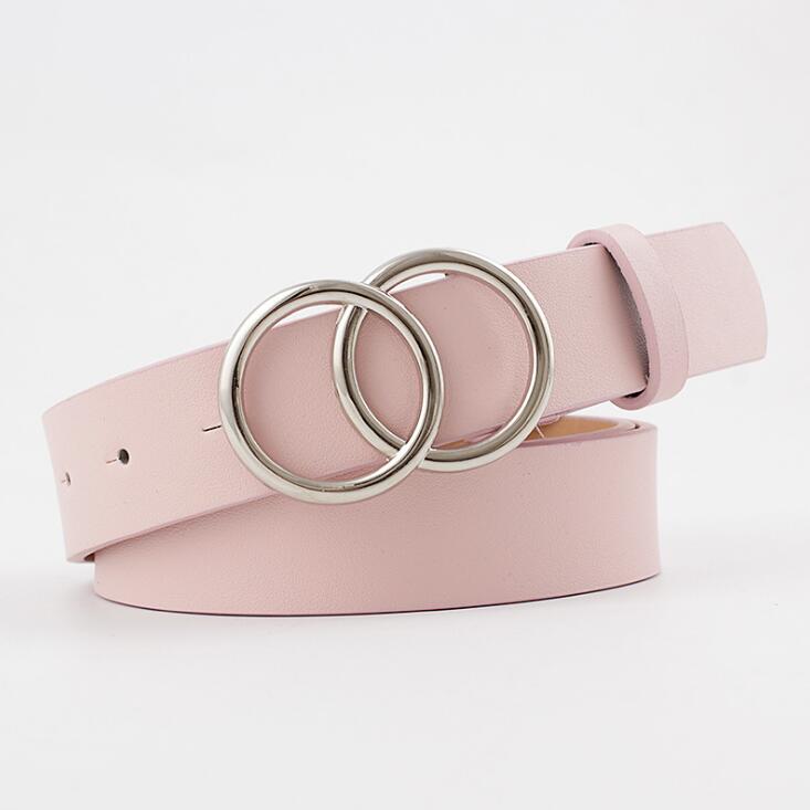 Schicker Aria Damen Ledergürtel mit modischer O-Ring-Schnalle