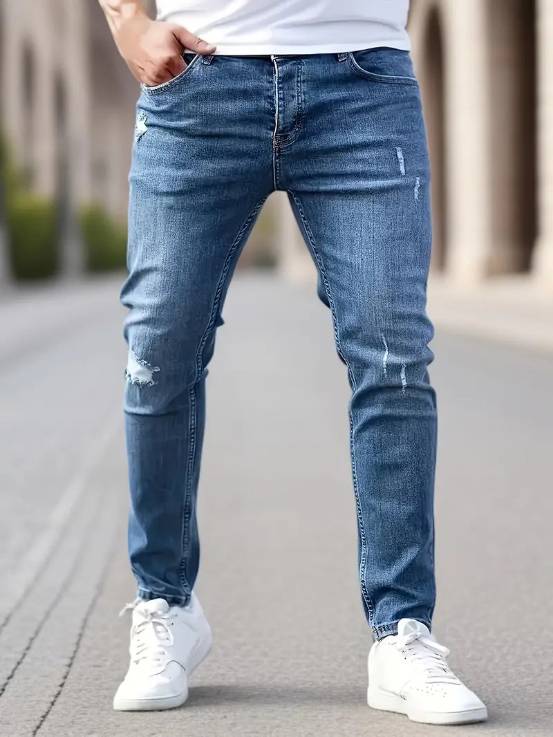 Stylische Slim Fit Herrenjeans mit Stretch für optimalen Komfort