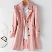 Eleganter klassischer Damen-Trenchcoat aus leichter Baumwolle für den Frühling