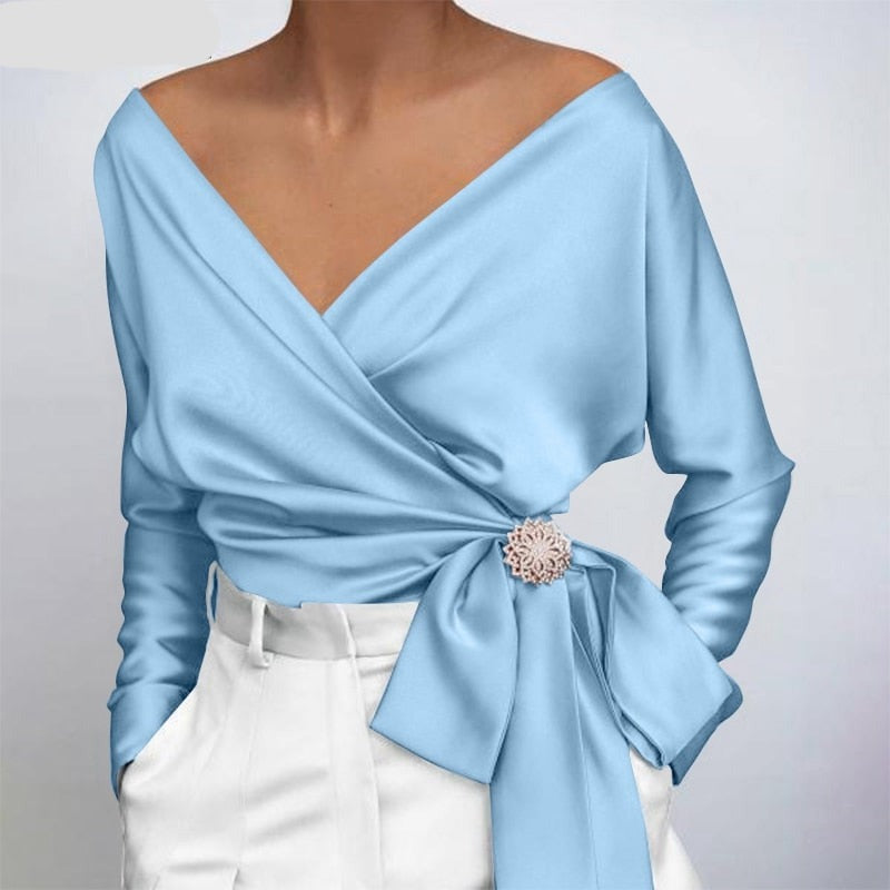 Elegante Seidenbluse für Damen – Ideal für den Herbst