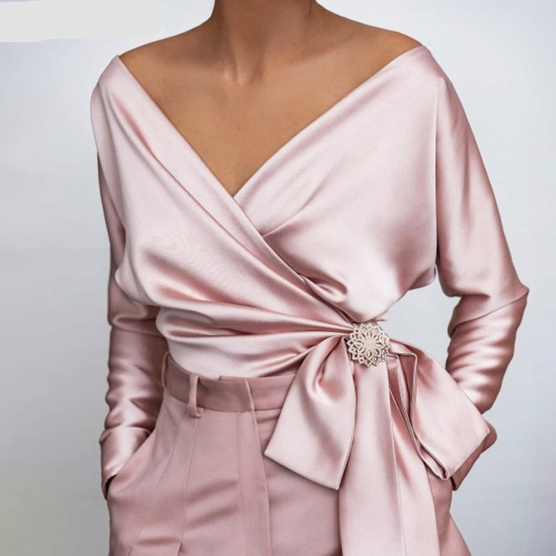 Elegante Seidenbluse für Damen – Ideal für den Herbst