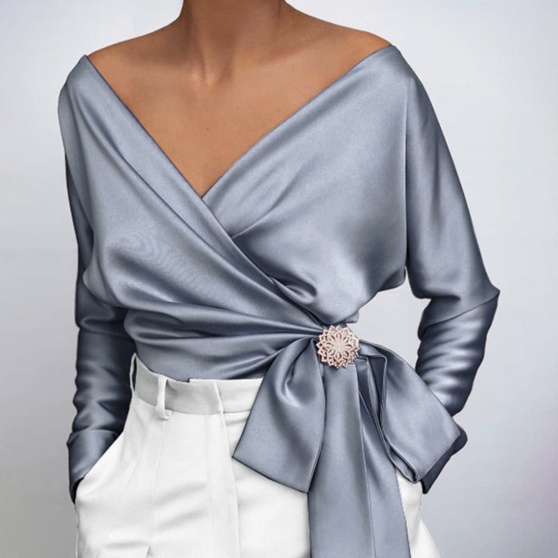 Elegante Seidenbluse für Damen – Ideal für den Herbst