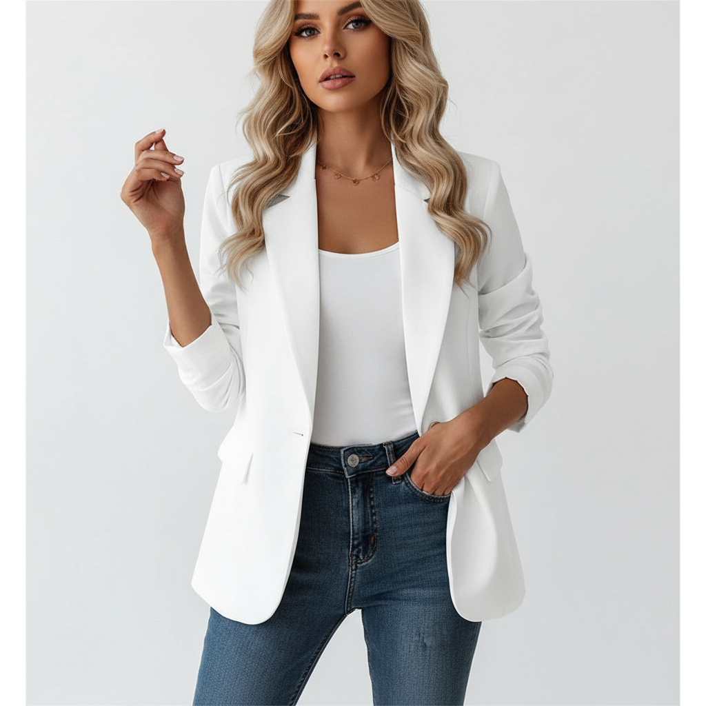 Elegante taillierte Damenjacke mit Knopfdetails