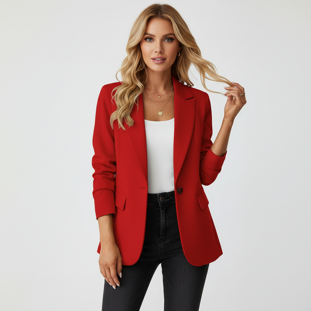 Elegante taillierte Damenjacke mit Knopfdetails