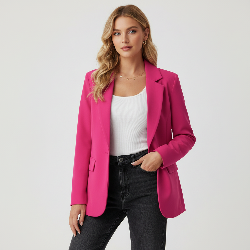 Elegante taillierte Damenjacke mit Knopfdetails