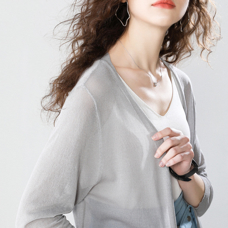 Silvaine - Leichter und eleganter Sommerstrickcardigan für optimalen Tragekomfort