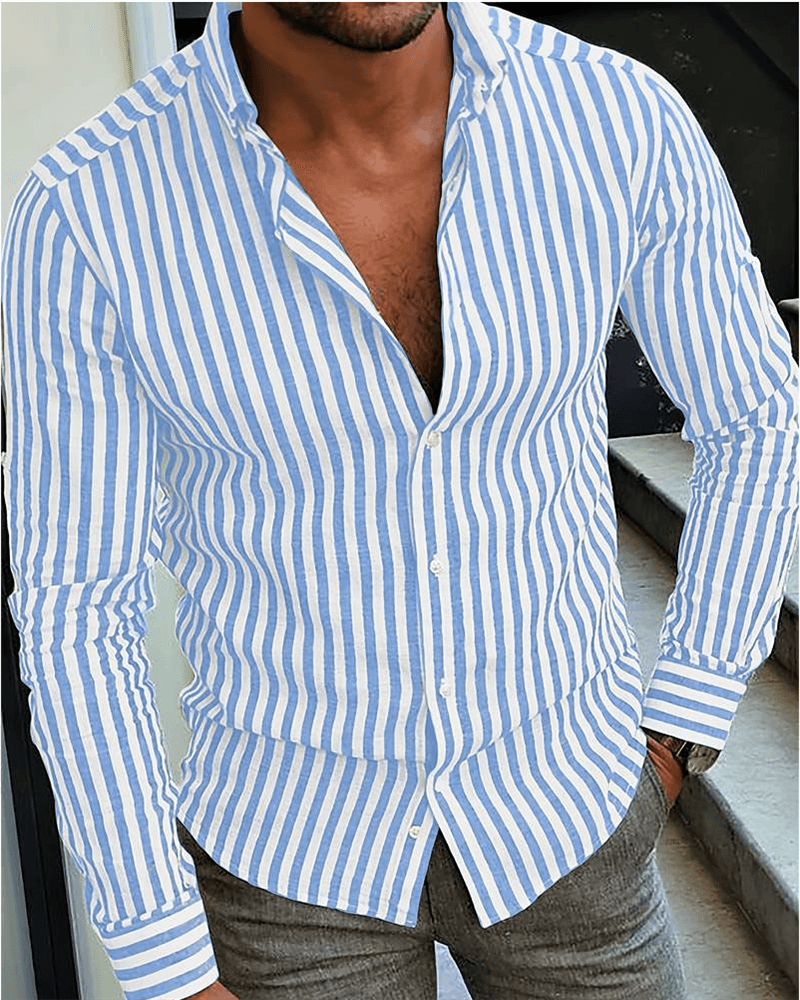 Camisa de Rayas Clásica para Hombre