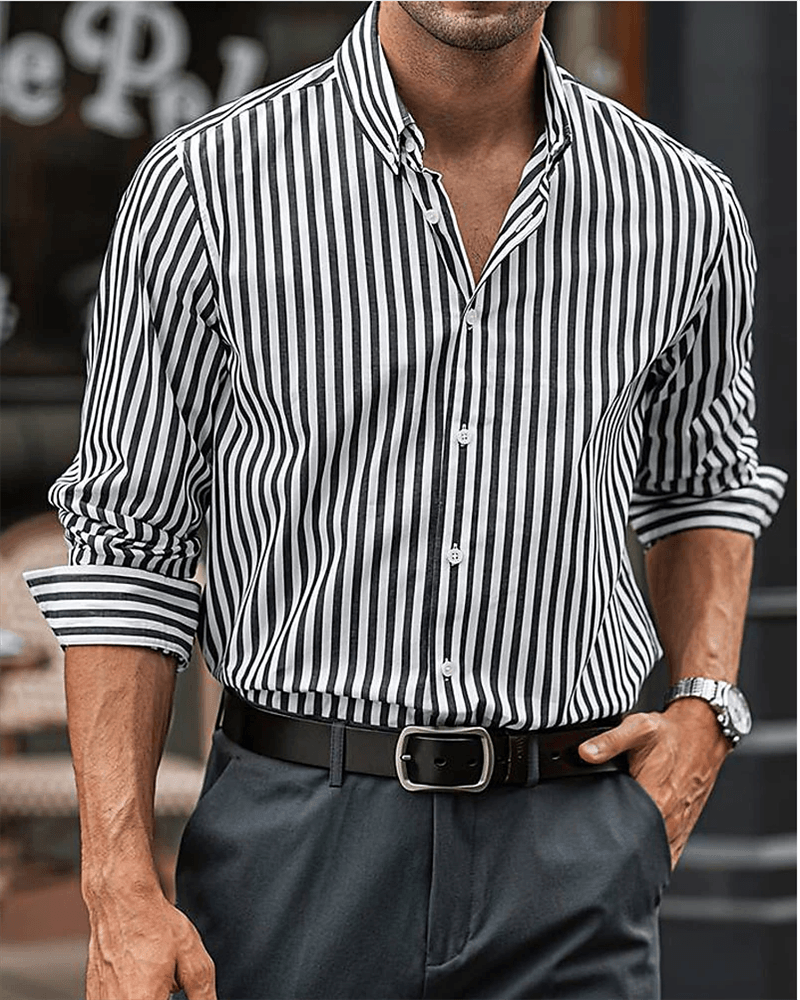 Camisa de Rayas Clásica para Hombre