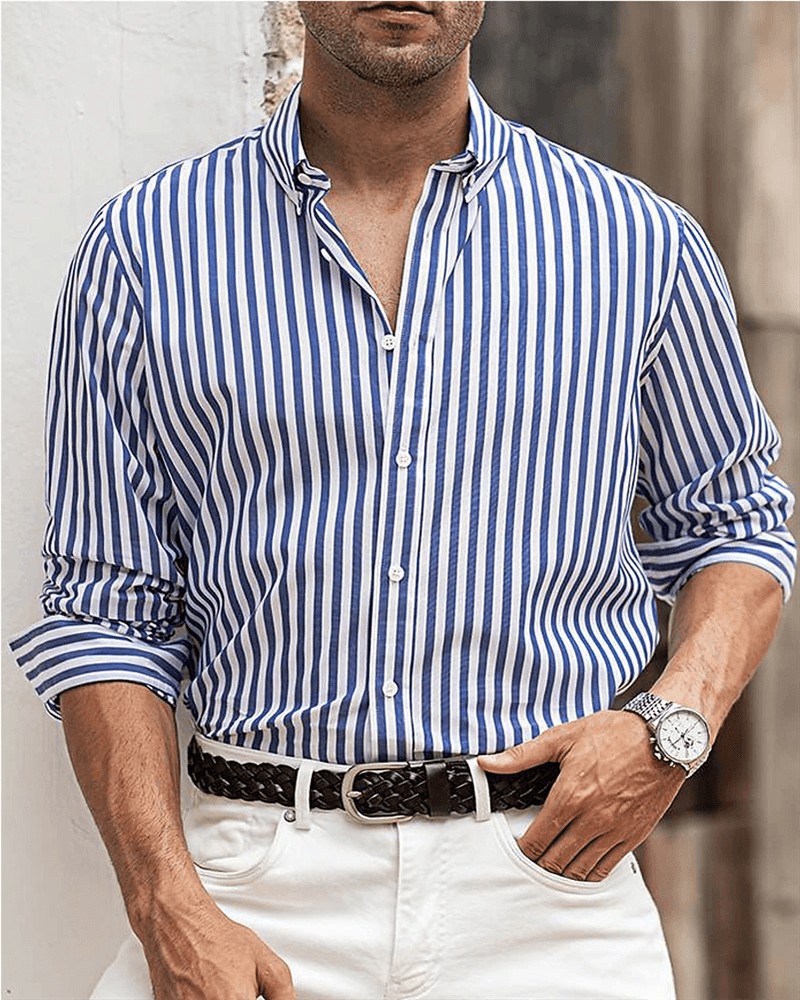 Camisa de Rayas Clásica para Hombre