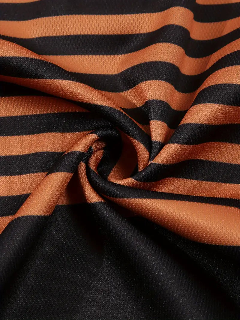 Koszulka polo męska - Slim Fit w paski - Krótki rękaw, casualowa i elegancka